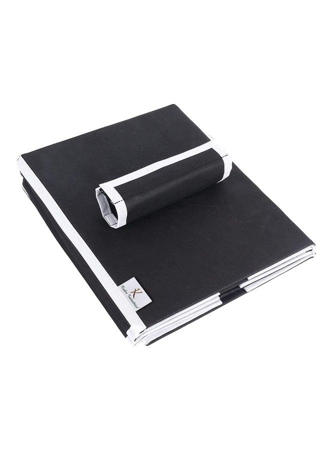 كوبير إندستريز منظم خزانة ملابس مكون من 4 رفوف من Kuber Industries | خزانة ملابس غير منسوجة قابلة للطي | رف معلق للملابس | منظم ملابس مكون من 4 رفوف | عبوة من قطعتين (أسود) - Image 5