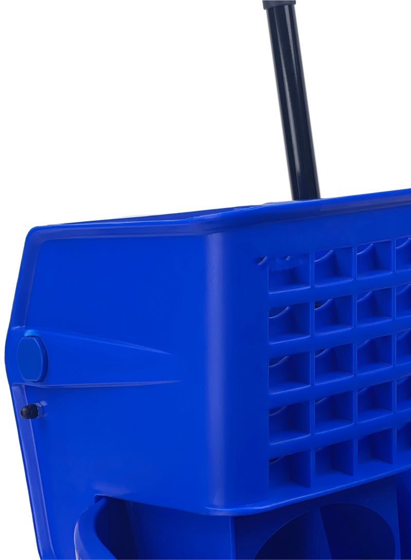 Gator Mop Bucket & Side-Press Wringer | 360-Degree Rotating Swivel Wheels | Large Water Chamber | Suitable For Restaurants, Offices, Halls, Communal Spaces, Hotels, & Homes | 32 Liters | Blue - Image 4