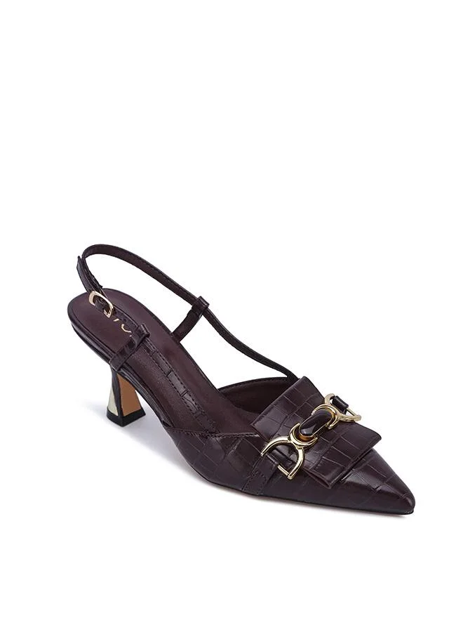 FYOR The Luxe Croc-Effect Tapered Pump CD 017