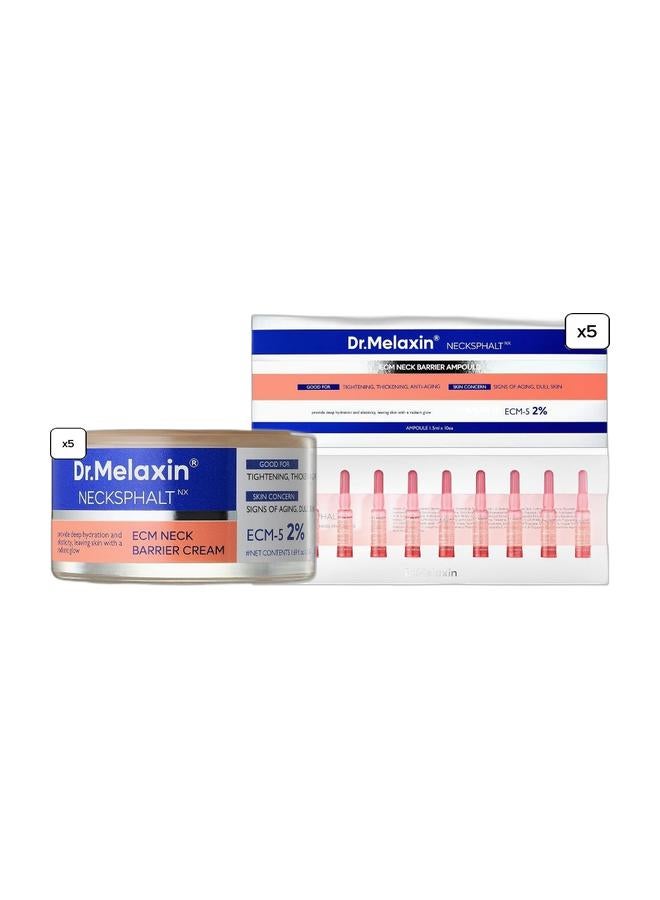 Dr. Melaxin Necksphalt Ecm Ceramide Neck Cream 50Ml & Necksphalt Ecm Ceramide Neck Serum 1.5Ml*10Ea Bundle - Image 1