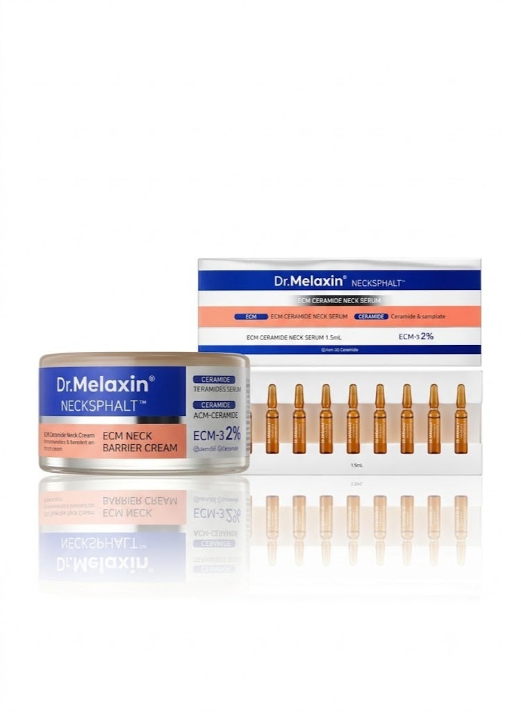 Dr. Melaxin Necksphalt Ecm Ceramide Neck Cream 50Ml & Necksphalt Ecm Ceramide Neck Serum 1.5Ml*10Ea Bundle - Image 1