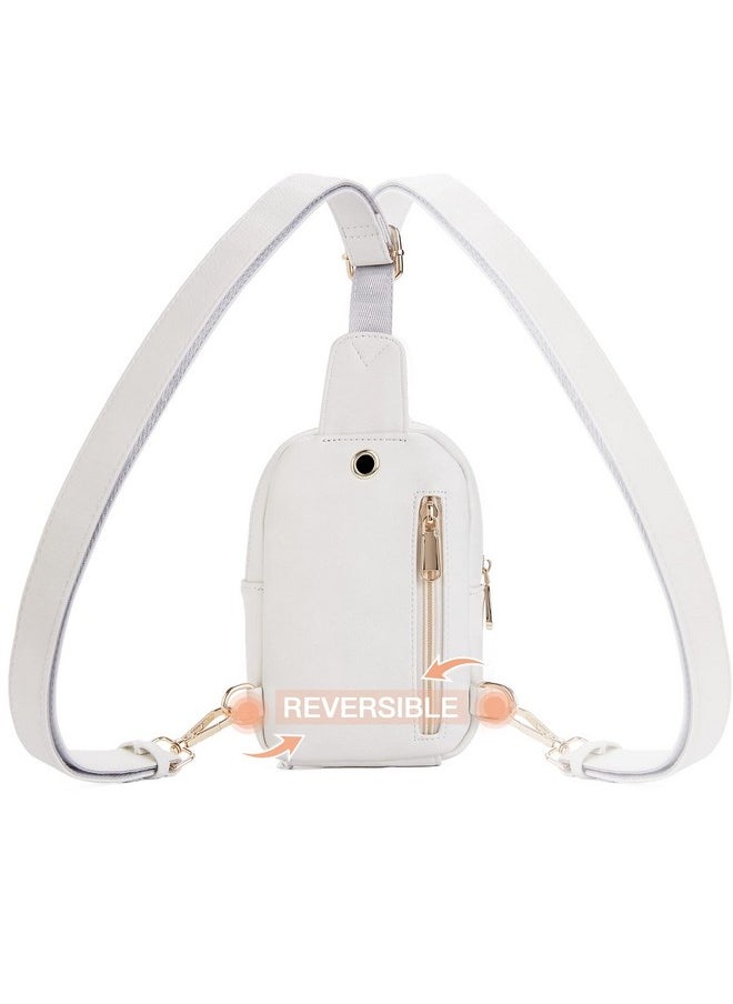 Telena Small Sling Bag For Women Leather Crossbody Bag For Women White  - Image 4