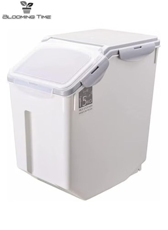 BLOOMING TIME Rice storage buckets can also store food trumpets 15KG - Image 1