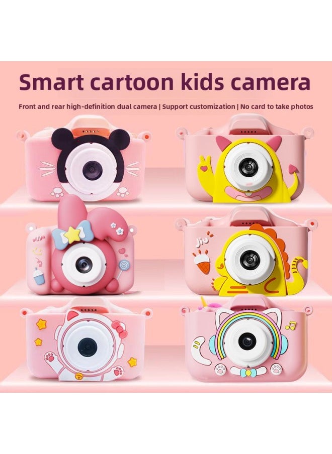 Generic - Source Children's Camera Digital Camera Cartoon Children's Toy SLR Primary School Student Photo Video Recorder-Color:X2 Color Camera Silicone Case B - Image 1