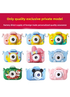 Source Children's Camera Digital Camera Cartoon Children's Toy SLR Primary School Student Photo Video Recorder-Color:X2 Color Camera Silicone Case B
