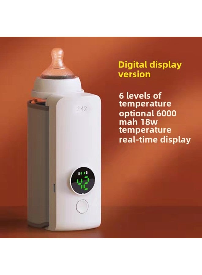 Portable Fast Charging Smart Constant Temperature Milk Warmer Bottle Heating Insulation Cover Multi-use For Travel-Capacity:NNQ-2 Warm Milk Sleeve (Digital Display) - Image 1