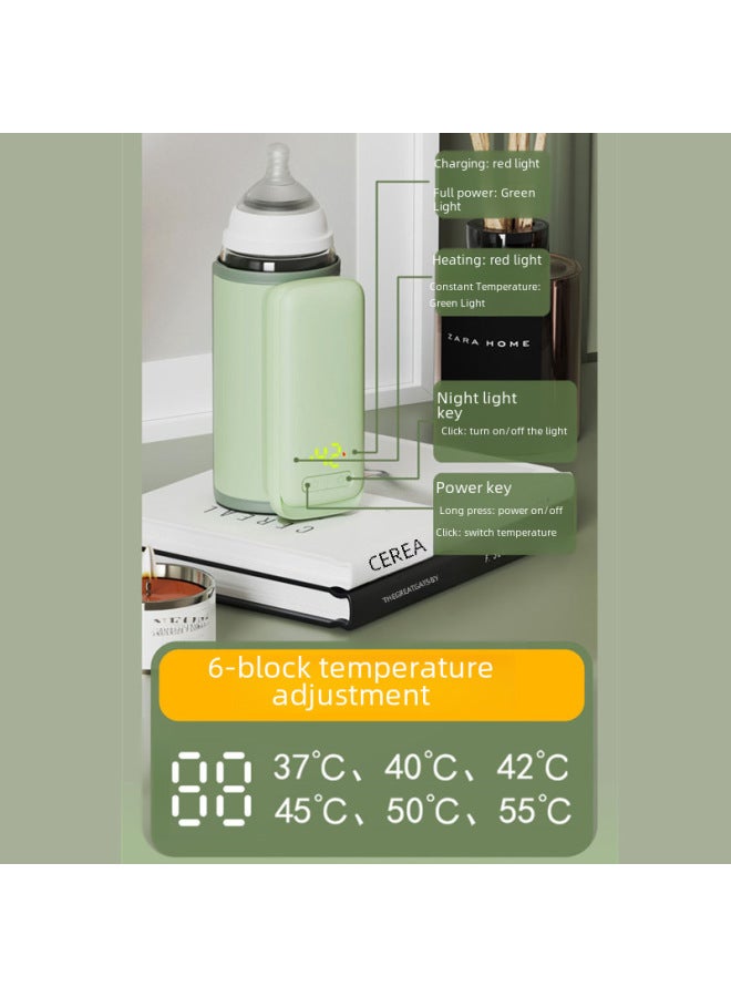 Portable Fast Charging Smart Constant Temperature Milk Warmer Bottle Heating Insulation Cover Multi-use For Travel-Capacity:NNQ-2 Warm Milk Sleeve (Digital Display) - Image 5