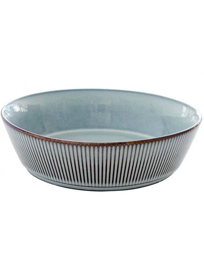 Easy Life Domus High Quality Ceramic Soup Plate Blue Grey 21cm R2671#DOLG
