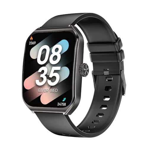 AOLON Coupon Available Smart Watch, 1.83" HD Display, 3D Curved Glass Design, Heart Rate & SPO₂ Sleep Monitoring, 7-Day Battery Life（Black） - Image 1