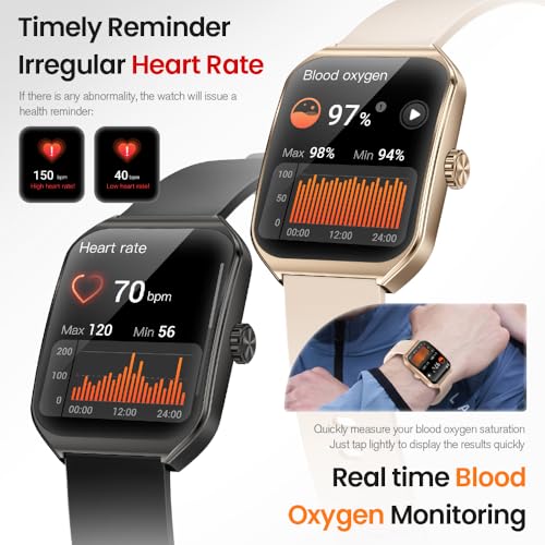 AOLON Coupon Available Smart Watch, 1.83" HD Display, 3D Curved Glass Design, Heart Rate & SPO₂ Sleep Monitoring, 7-Day Battery Life（Black） - Image 5