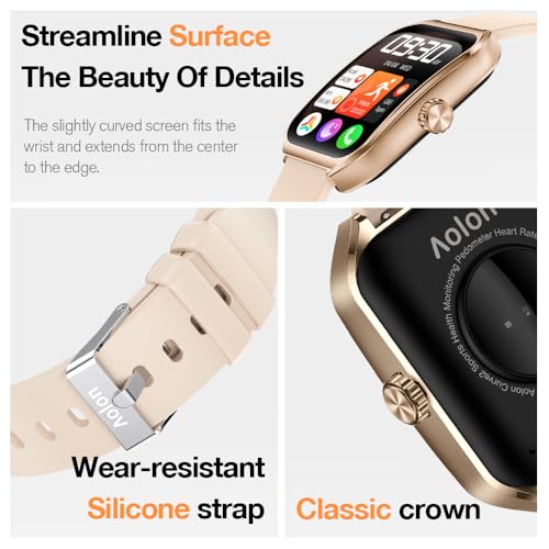 AOLON Coupon Available Smart Watch, 1.83" HD Display, 3D Curved Glass Design, Heart Rate & SPO₂ Sleep Monitoring, 7-Day Battery Life（Black） - Image 3