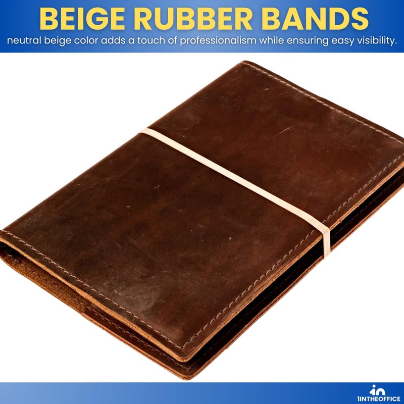 1InTheOffice Thick Heavy Duty Rubber Bands, Beige, Size 64, 380 Pack - Image 5