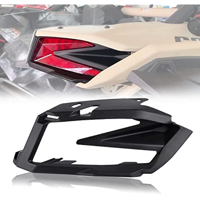 CPOWACE غطاء ضوء الذيل الأيمن متوافق مع ملحقات CanAm Maverick X3 Xds Xrs Max Turbo R موديل 2017-2024 غطاء إطار ضوء الذيل بديل للوحة الإطار لـ 705010687 قطعة واحدة من جانب الراكب - Image 1