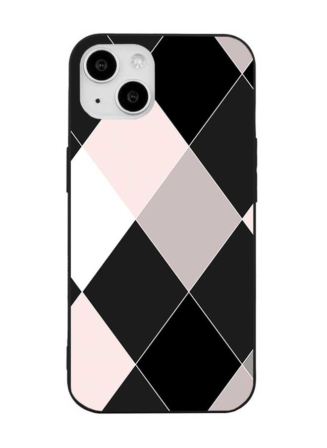 Okteq - TPU Protection and Hybrid Rigid Clear Back Cover Case Multicolored Shapes for Apple iPhone 14 Plus - Image 1