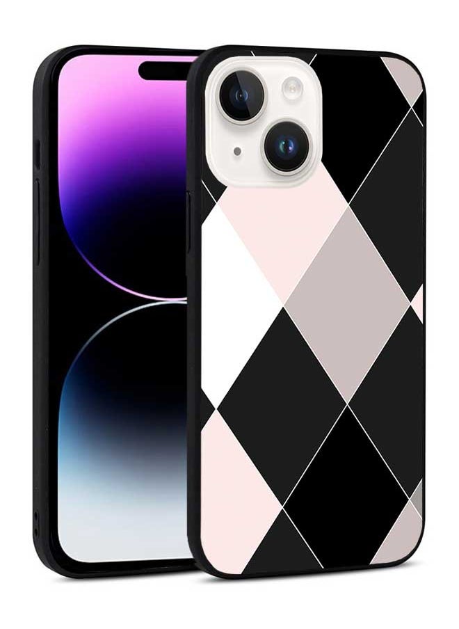 Okteq - TPU Protection and Hybrid Rigid Clear Back Cover Case Multicolored Shapes for Apple iPhone 14 Plus - Image 1