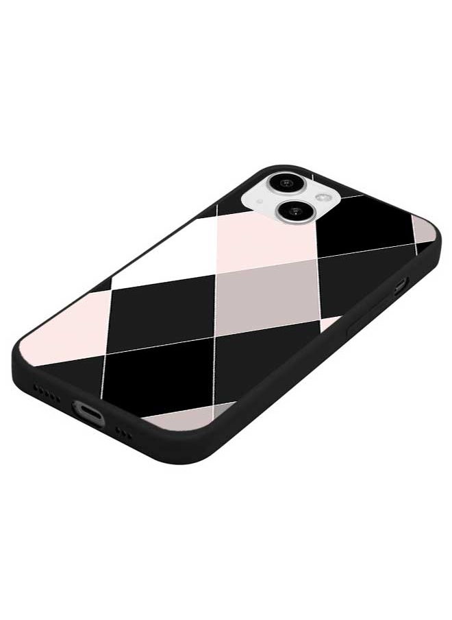 Okteq - TPU Protection and Hybrid Rigid Clear Back Cover Case Multicolored Shapes for Apple iPhone 14 Plus - Image 1