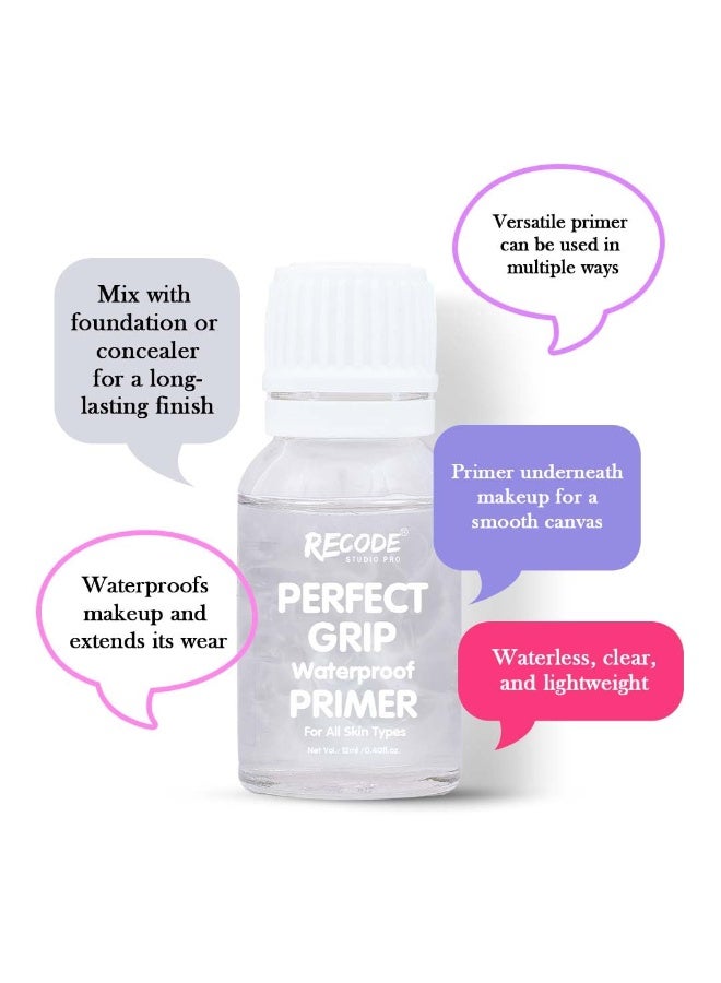 Recode Studio Perfect Grip Waterproof Primer for All Skin Types, 12 ml - Image 3
