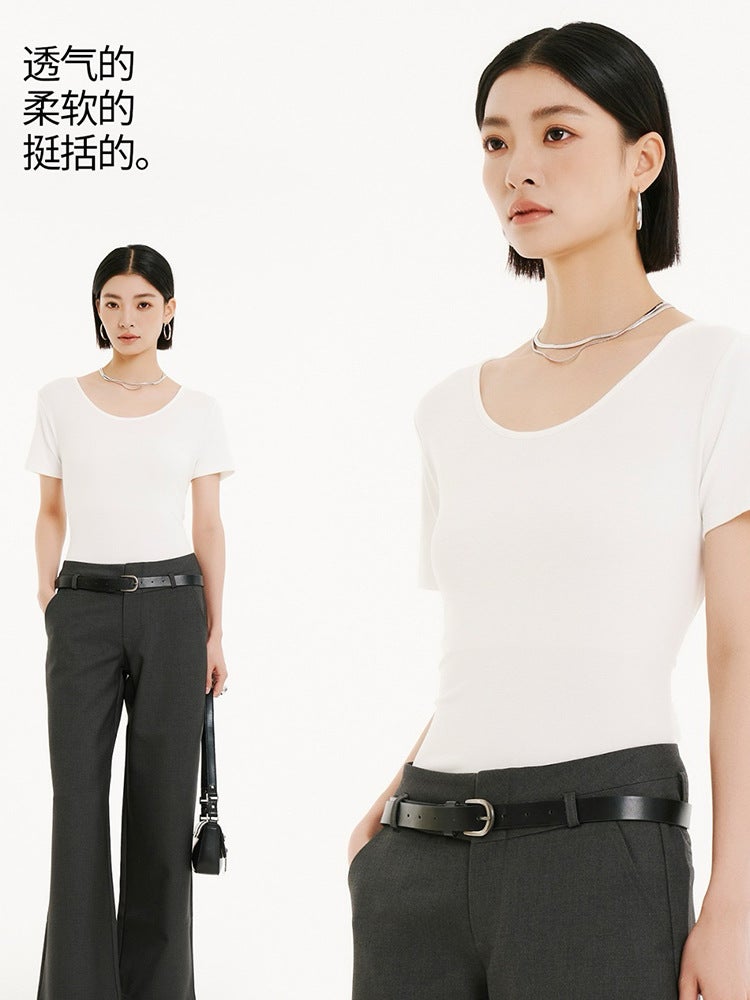 Women'S Short-Sleeved T-Shirt 3559 Cotton Mo Mina Shudan 2025 Spring And Bottoming Outer Wear - Image 4