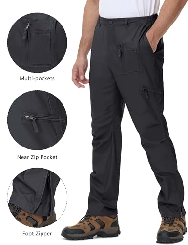 CRYSULLY Men's Military Casual Trousers Wild Cargo Pant Construction Combat Wear Hiking Work Utility Pants Grey 38 - Image 4