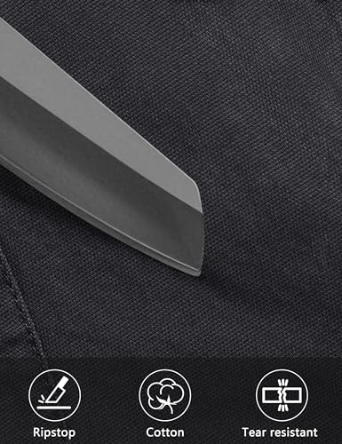 CRYSULLY Men's Military Casual Trousers Wild Cargo Pant Construction Combat Wear Hiking Work Utility Pants Grey 38 - Image 5