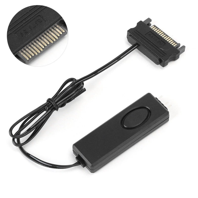 جهاز تحكم عن بعد RF لمروحة وإضاءة، ملحقات كمبيوتر، 5V Symphony ARGB أسود، موصل SATA (أسود) - Image 3