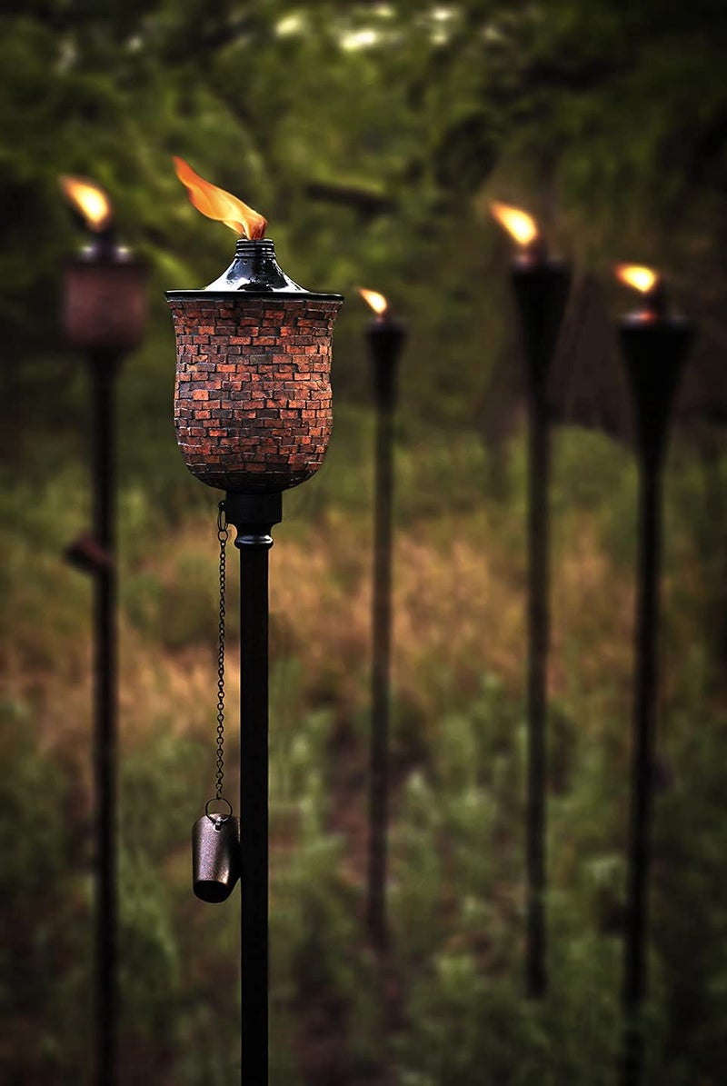 Deco Window Deco Window Table Torch for Indoor Decoration Lighting Flame Casted citronella Table top Torches Oil Lantern for Deck Table top Ground Installation Mosaic 2 Pcs  - Image 5