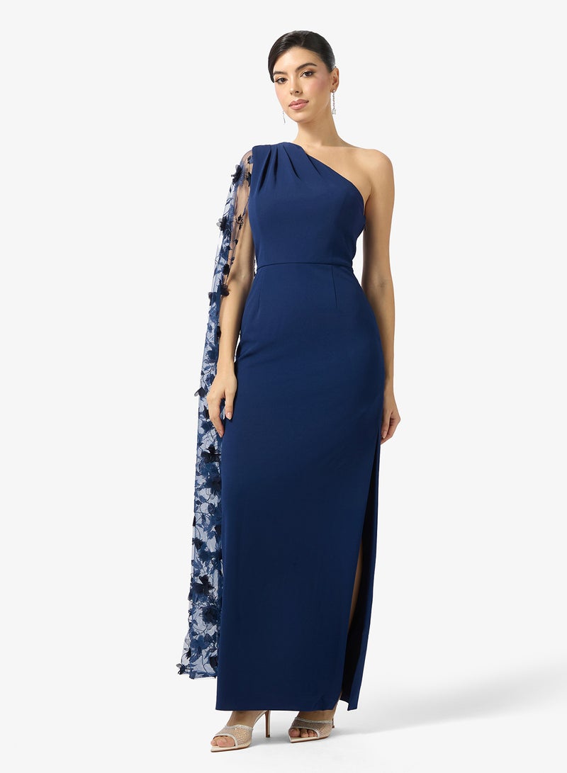 Adrianna Papell One Shoulder Maxi Dress - Image 1