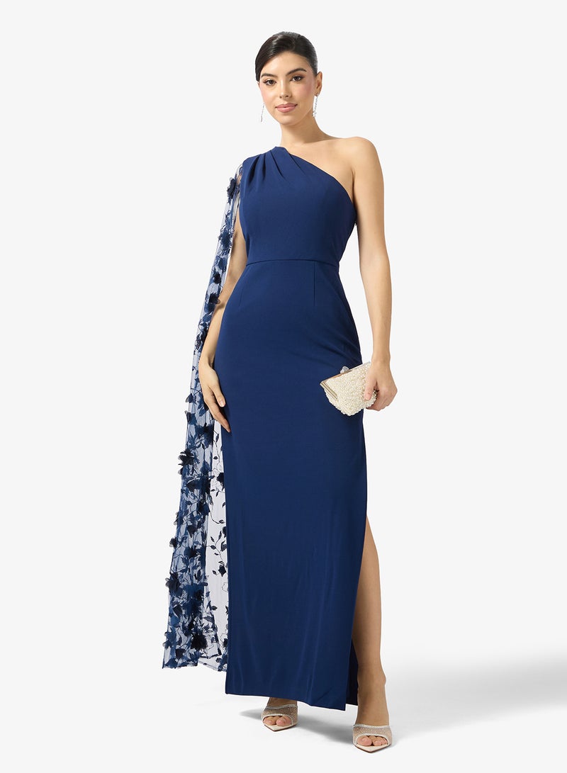 Adrianna Papell One Shoulder Maxi Dress - Image 4
