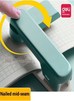 Deli Deli Rotating Stapler – Ergonomic, Heavy-Duty Office Stapler with Large Staples  - Image 2