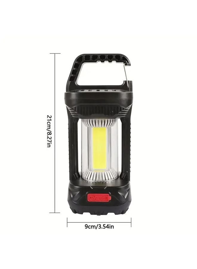 Black Rechargeable LED Portable Lantern 3000mAh Battery Type C Fast Charging Camping Home - Image 4