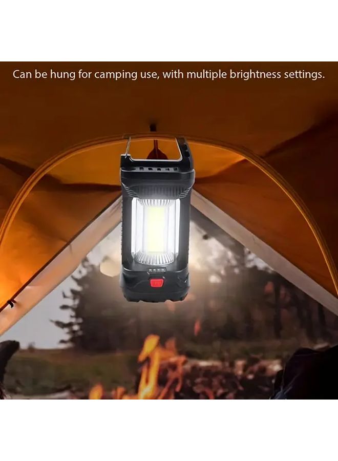Black Rechargeable LED Portable Lantern 3000mAh Battery Type C Fast Charging Camping Home - Image 2
