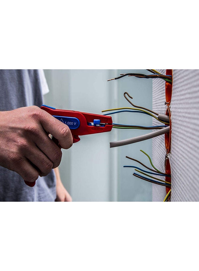 Weicon Wire Stripper No. 6, Approval Up To 1000 Volt, Vde-Tested, Stripping Tool For Round Cables 0.2-6Mm² (24 - 10 Awg) Red - Image 3