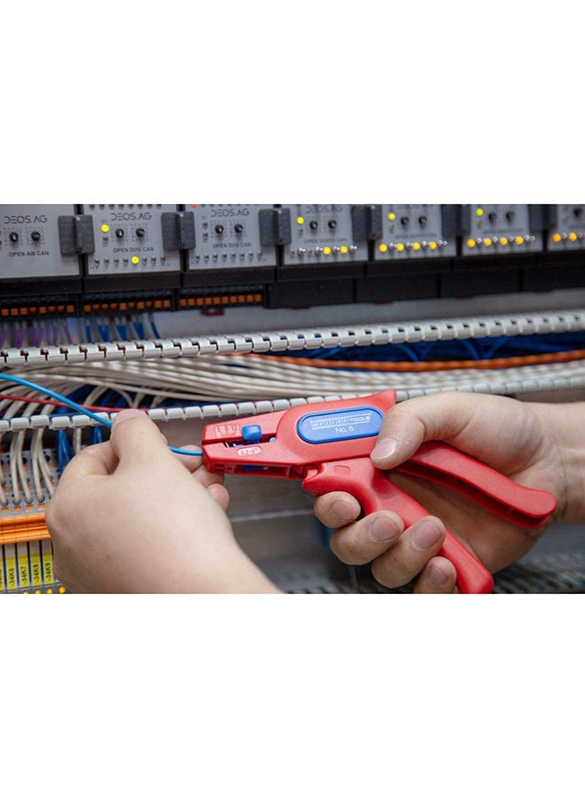 Weicon Wire Stripper No. 6, Approval Up To 1000 Volt, Vde-Tested, Stripping Tool For Round Cables 0.2-6Mm² (24 - 10 Awg) Red - Image 5