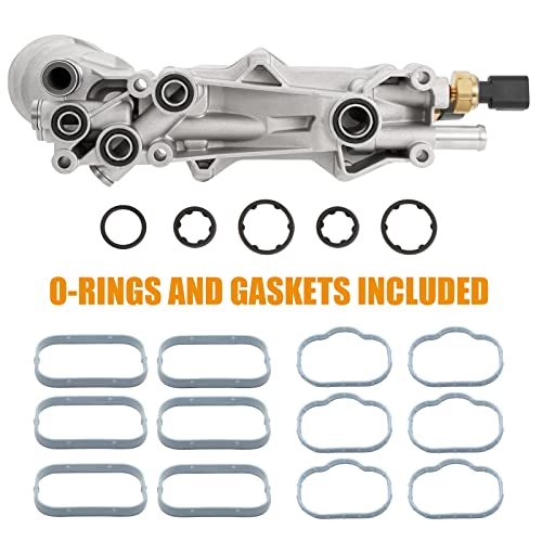 Somusen 926-959 Full Aluminum Engine Oil Filter Housing with Oil Cooler Sensors and Gaskets Kit Compatible with 2011-2016 Chrysler 200 300 Dodge Charger Challenger Journey Wrangler Ram ProMaster 3.2L 3.6L - Image 5