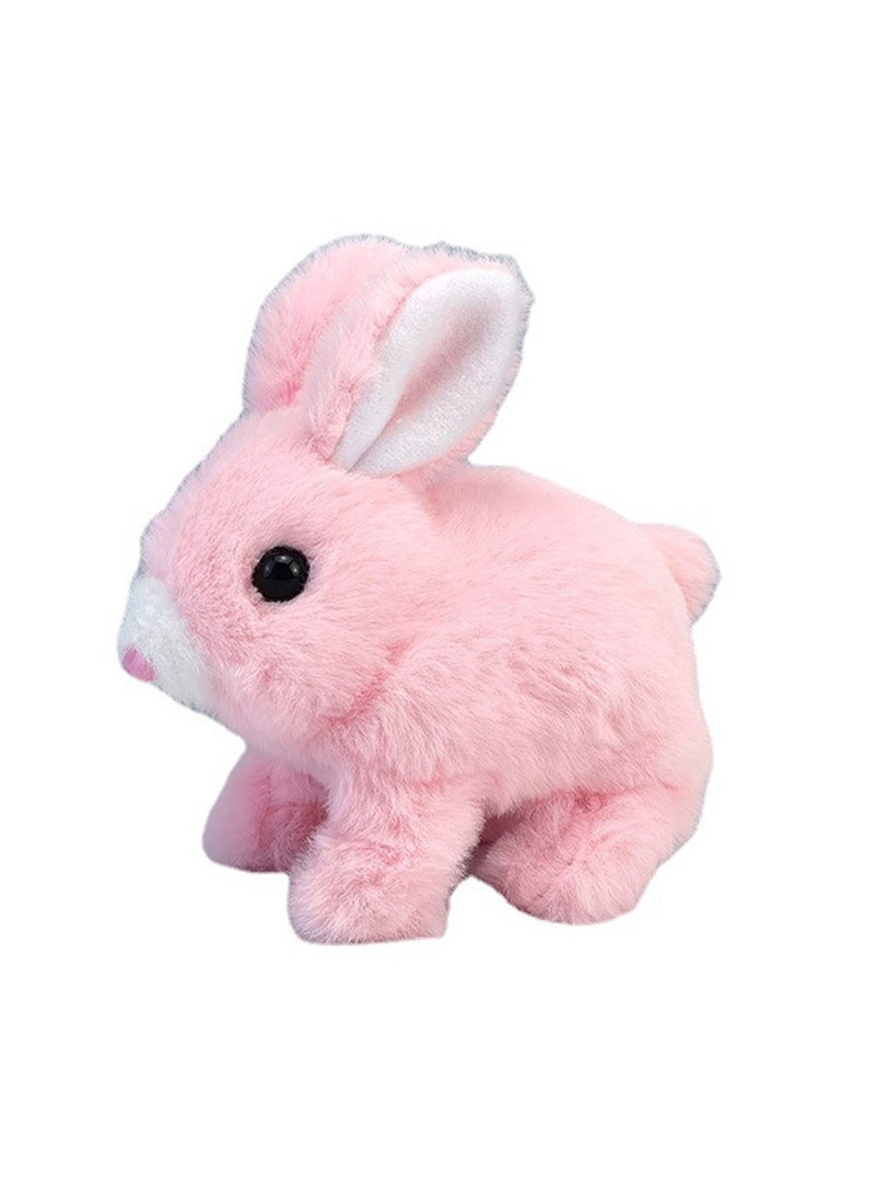 null - Pink Rabbit Robot Electronic Plush Stuffed Interactive Animal Touch Control, Electronic Pet, Robot Toy, Animation Toy, Suitable For Children And Babies - Image 1