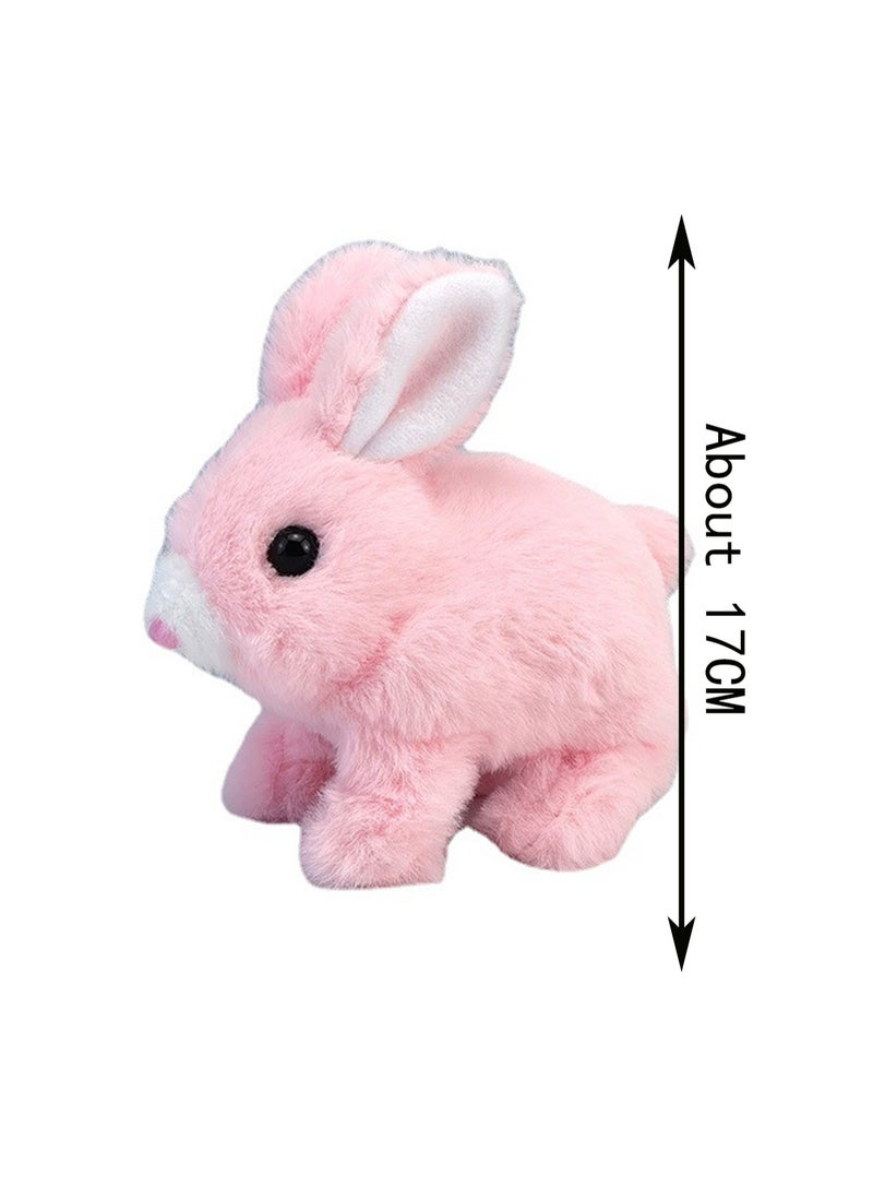 null - Pink Rabbit Robot Electronic Plush Stuffed Interactive Animal Touch Control, Electronic Pet, Robot Toy, Animation Toy, Suitable For Children And Babies - Image 1