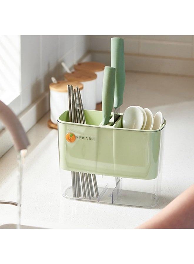 Decorhills Kitchen Utensil Holder Water Flowing | Rustproof Cutlery Organizer & Chopstick Drainer Rack | Multi-Functional Chopsticks Case for Spoons, Forks & Utensils | Hygienic & Space-Saving Design - Image 3