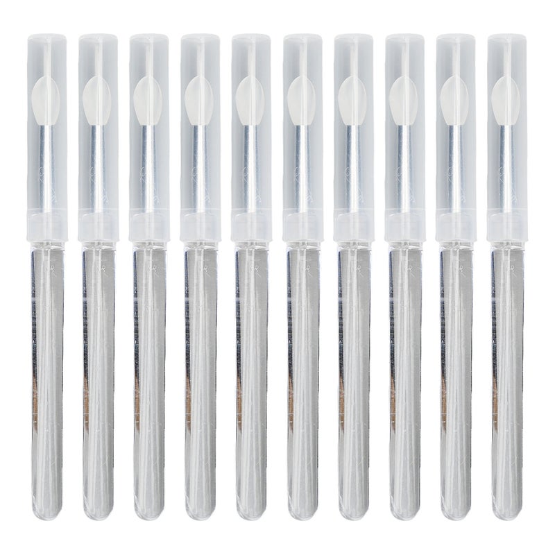 10pcs Nail Art Silicone Stick Reusable Uniform Attach Mirror Effect Powder Smudge Stick with Cover - Image 1