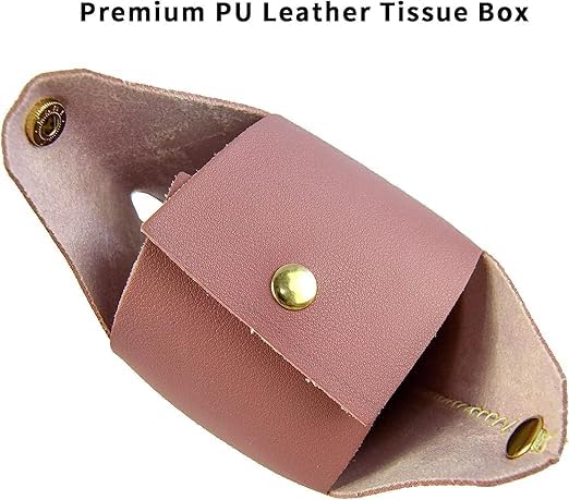HEYOL Pu Leather Tissue Box Holder Rectangular, Tissue Box Cover Dispenser for Car, Home, Bathroom, Bedroom, Office, Night Stands, Desks and Tables Pack of 1 - Image 5