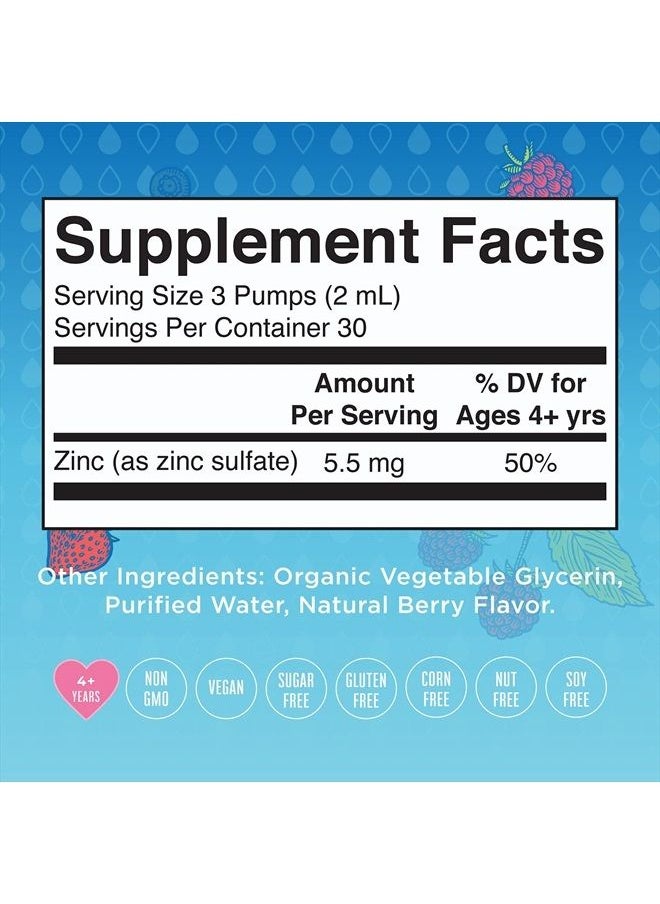 MaryRuth Organics - Zinc Supplements for Immune Support | Liquid Zinc Supplement | Ionic Zinc for Kids | Ages 4-13 | Zinc Sulfate | Skin Care Supplement | Vegan | Non-GMO | Gluten Free | 2 Fl Oz - Image 1