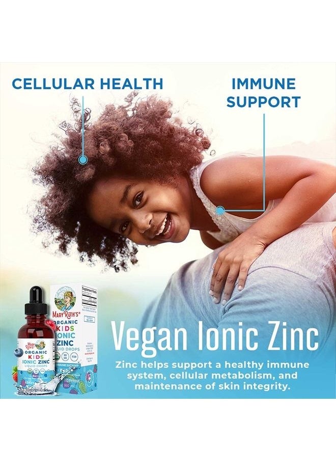 MaryRuth Organics - Zinc Supplements for Immune Support | Liquid Zinc Supplement | Ionic Zinc for Kids | Ages 4-13 | Zinc Sulfate | Skin Care Supplement | Vegan | Non-GMO | Gluten Free | 2 Fl Oz - Image 1