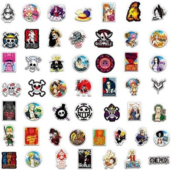 OTURGC One piece stickers 100 pack luffy anime stickers for teens kids waterproof vinyl stickers for water bottles laptop - Image 4