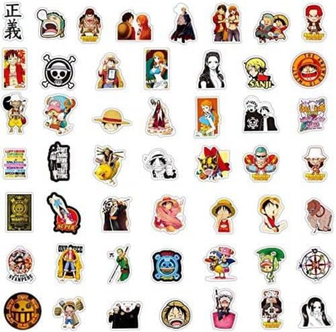 OTURGC One piece stickers 100 pack luffy anime stickers for teens kids waterproof vinyl stickers for water bottles laptop - Image 5