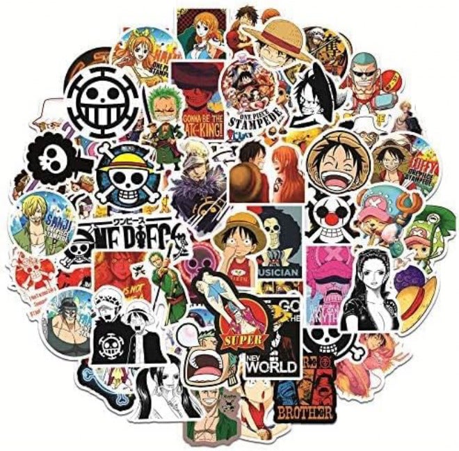 OTURGC One piece stickers 100 pack luffy anime stickers for teens kids waterproof vinyl stickers for water bottles laptop - Image 3