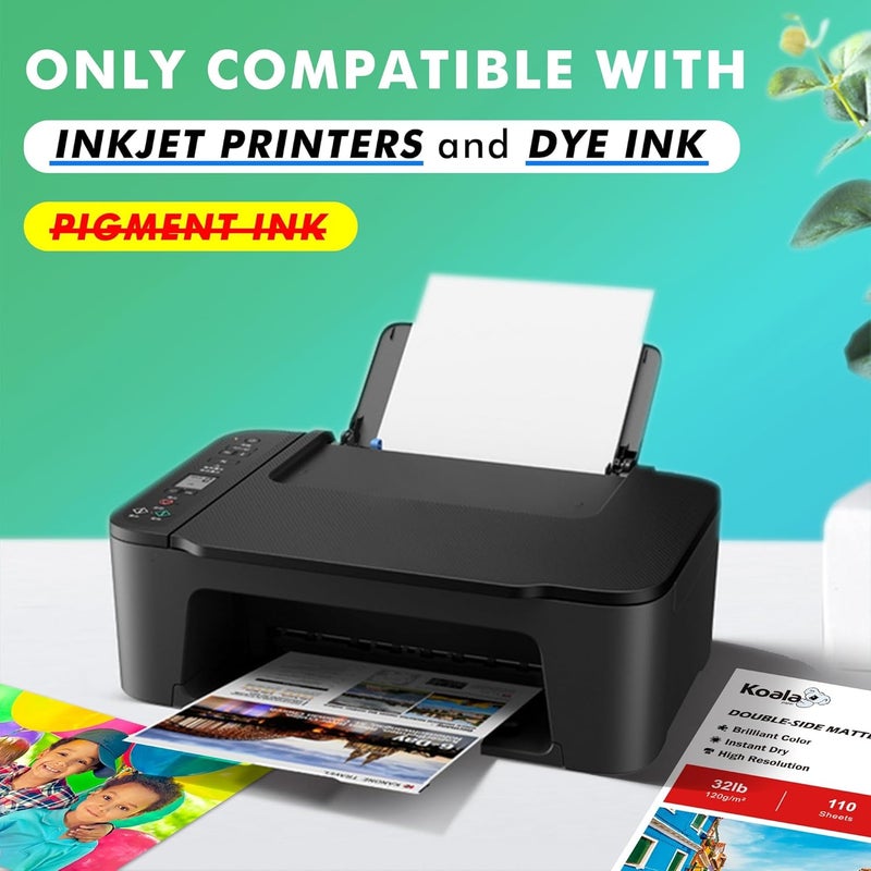 KOALA PAPER Koala Thin Presentation Paper Double-Sided Matte for Printing Photo 8.5X11 Inches 110 Sheets, Compatible with Inkjet Printer - Image 3