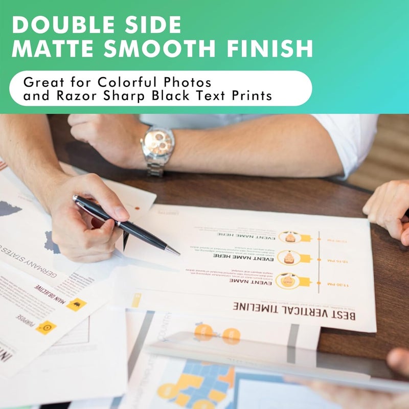 KOALA PAPER Koala Thin Presentation Paper Double-Sided Matte for Printing Photo 8.5X11 Inches 110 Sheets, Compatible with Inkjet Printer - Image 4