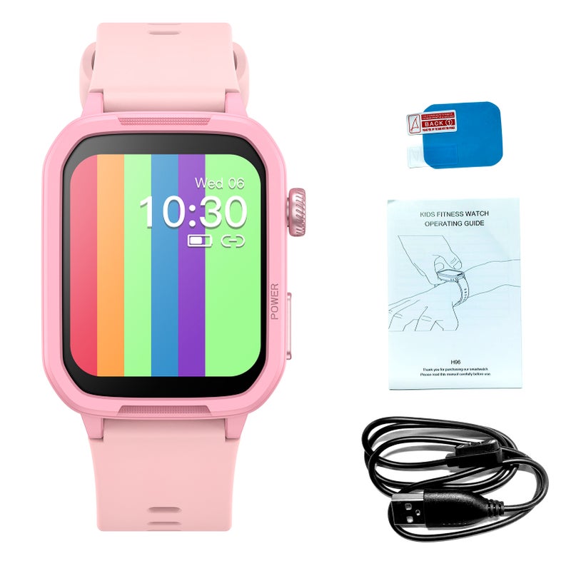 Smart Kids Watch with Puzzle Games 1.54'' Touchscreen Multiple Sport Modes 150+ Dials Music Player Pink - Image 1