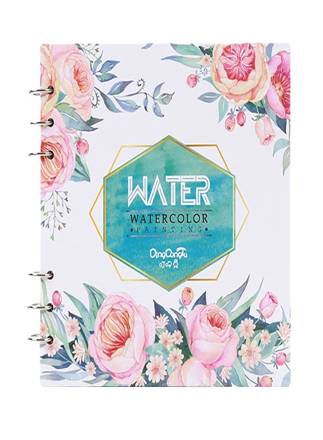BXT Watercolor Sketchbook - Watercolor Paper Sketch Book | Cold Press | 7.7 x 7.7 in, 20 Sheets, 140lb (300gsm) Heavyweight Paper | Loose-Leaf Binding, Lay Flat Water Journal, for Kids, Amateur - Image 2