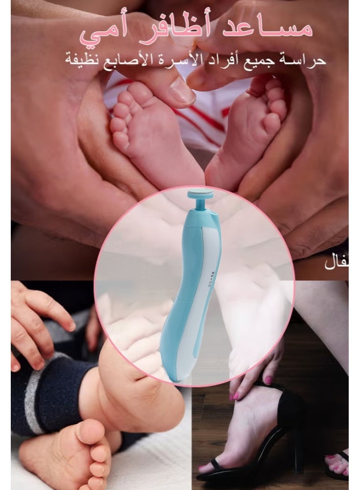 Baby Electric Nail Clipper Set Rechargeable Anti Scratch, 6 Grinding Heads For Polishing and Beauty Tools - Image 5