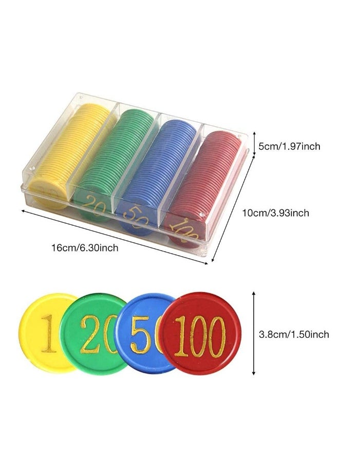 KOWVOWZ Round Chip Set 160pcs / Box, Round Chips, Plastic Counting Chips for Crafts Decoration, Plastic Counting Chips for Math  - Image 2